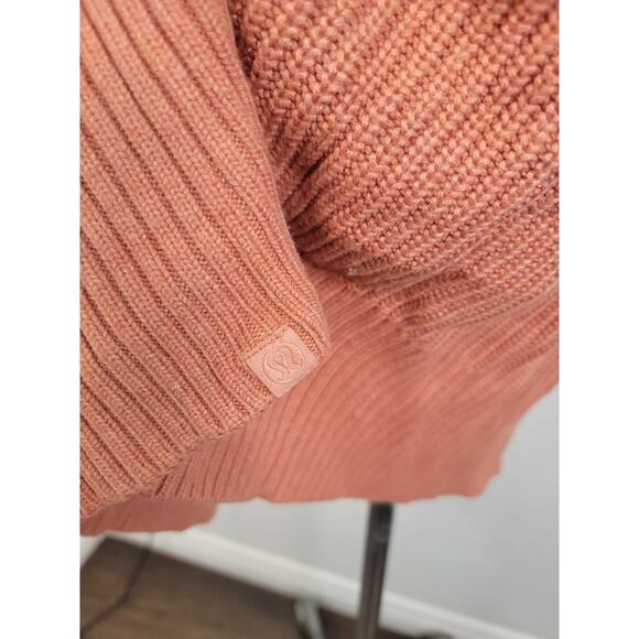 Lululemon Cashlu Sweater Wrap Cardigan Womens M/L Heathered Pink Savannah W3FJSS - Picture 7 of 8